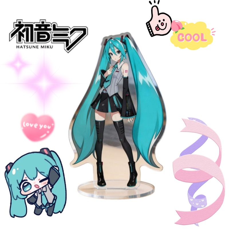 Anime Cosplay Series - Hatsune Miku 10cm Akrylowy Stojak Urocza