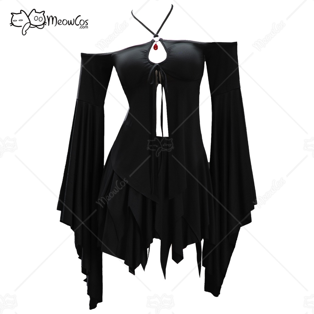 Anime Cosplay Com - MEOWCOS Damski Gotycki Czarny Zestaw Top