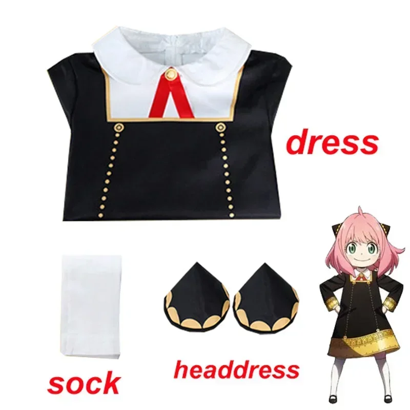 Anime Cosplay Toddler - Anime Spy Family Anya Strój Cosplay