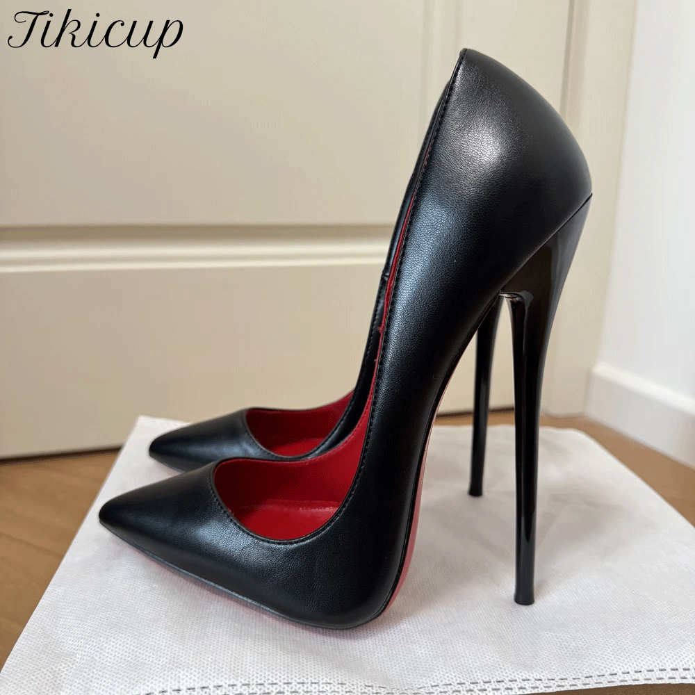 Cosplay Anime Basic - Eleganckie szpilki 16 cm, matowe czarne
