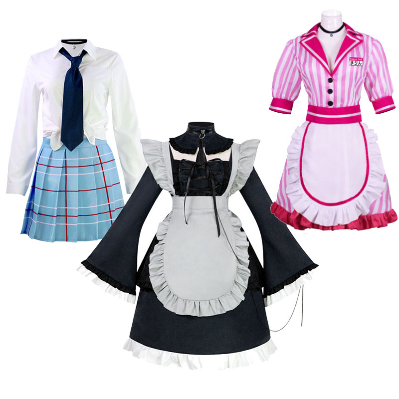 Anime Cosplay Maid - WHH Komiks Kitagawa Marin Gojo Waka