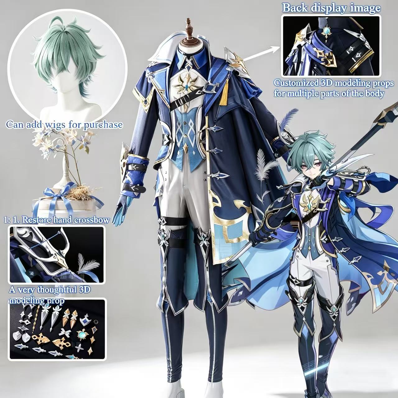 Anime Cosplay Seri - Lohen cosplay Gra Cosplay Seria: Genshin