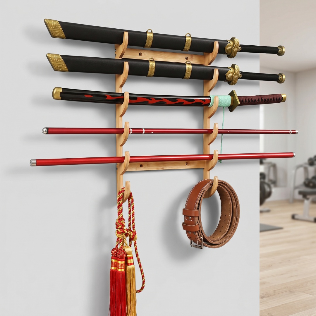 Anime Cosplay Katana - 8-poziomowy drewniany uchwyt na miecze do