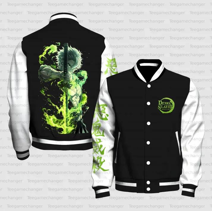Cosplay Anime Zenitsu - Kurtka baseballowa Demon Slayer Zenitsu Agatsuma,