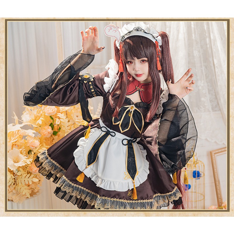 Gra Genshin Impact Hu Tao Stró – Anime Cosplay Maid recenzja i cena