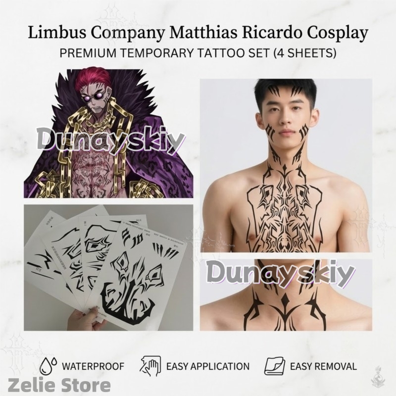 Naklejki tatuaże Limbus Compan – Anime Cosplay Face recenzja i cena