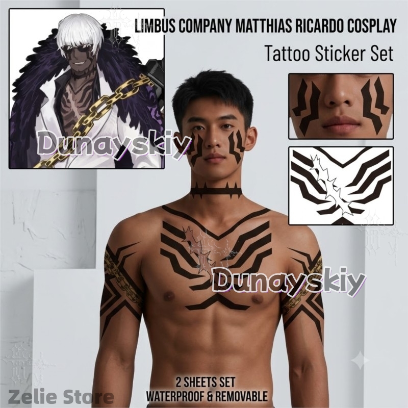 Naklejki tatuaże Limbus Compan – Anime Cosplay Face recenzja i cena